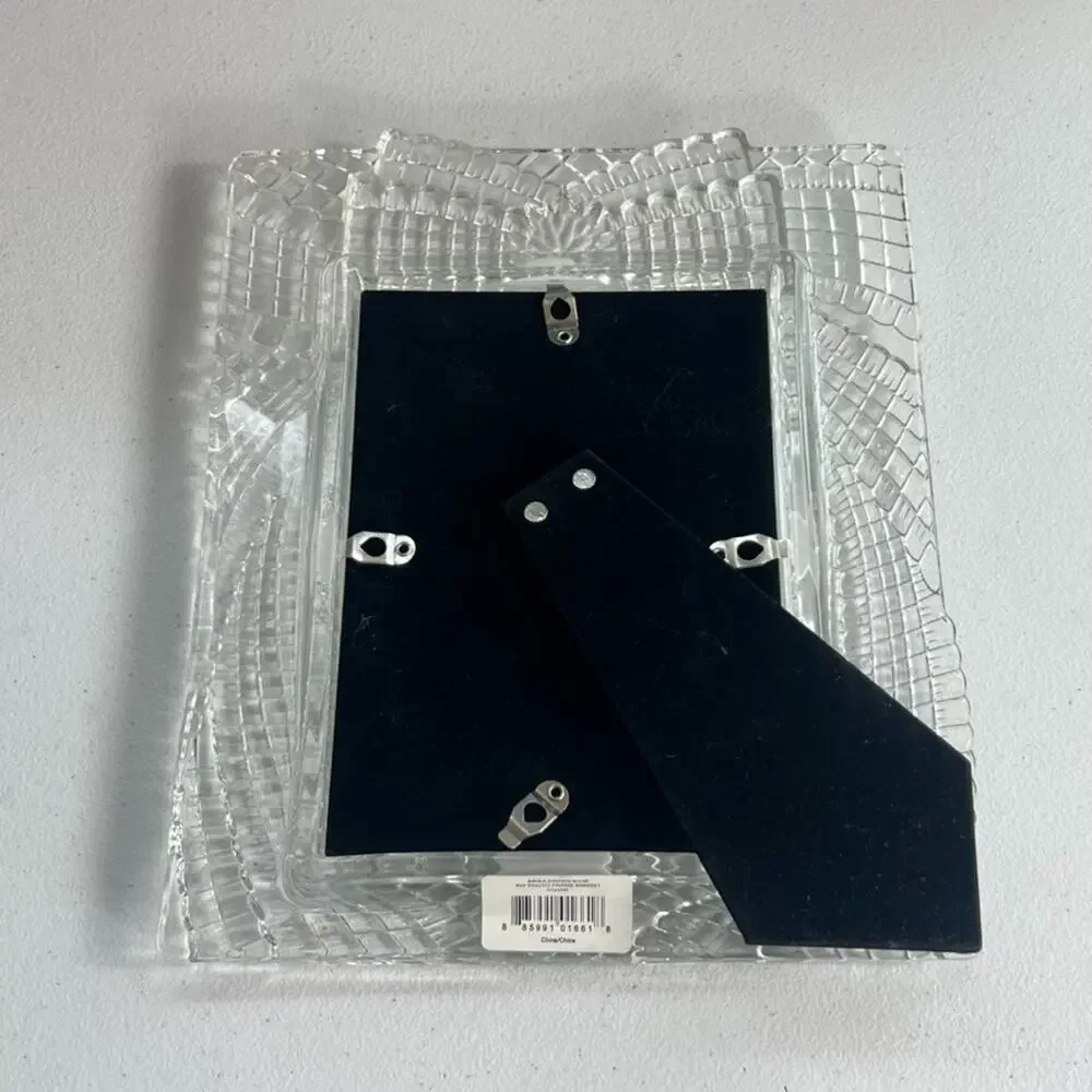 Mikasa Photo Frame Crystal Draped Bow Frame Home Décor 5x7